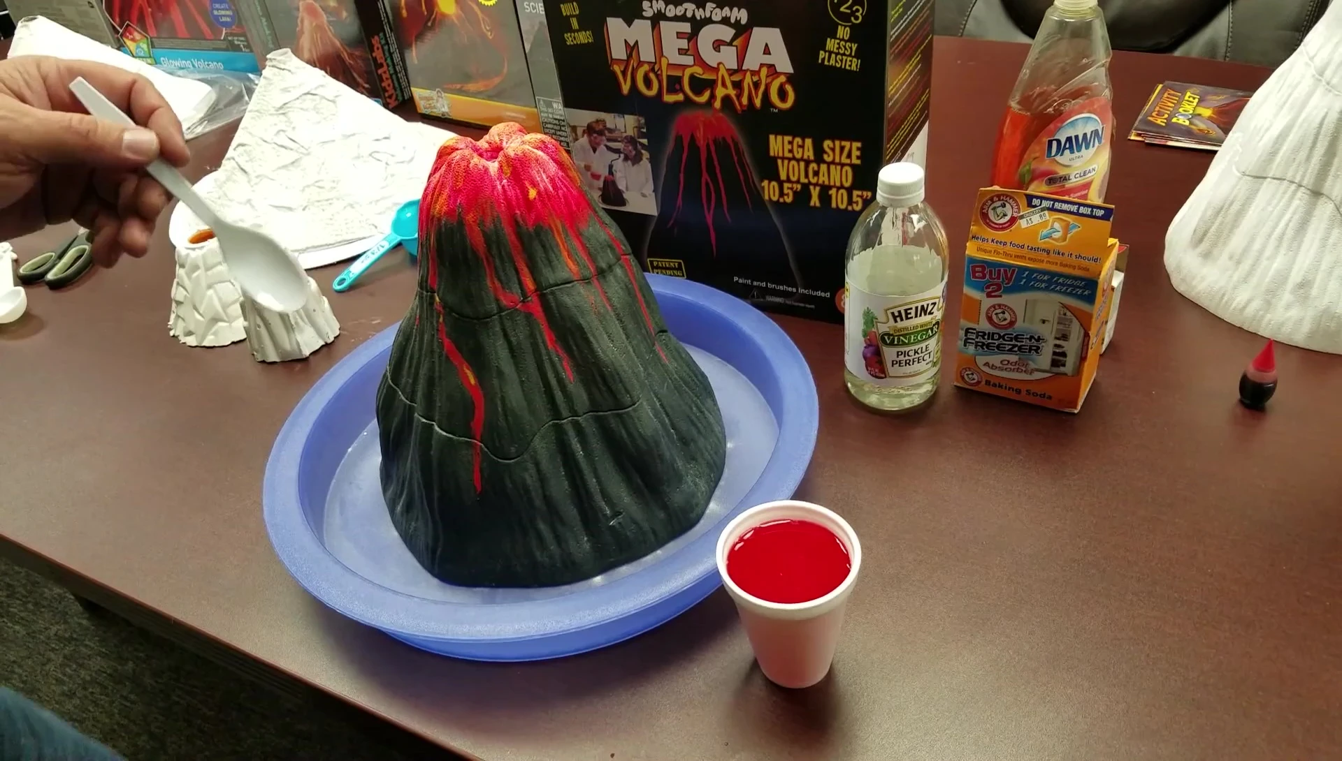 The finished Smooth Foam Mega Volcano after painting and with the eruption chamber installed