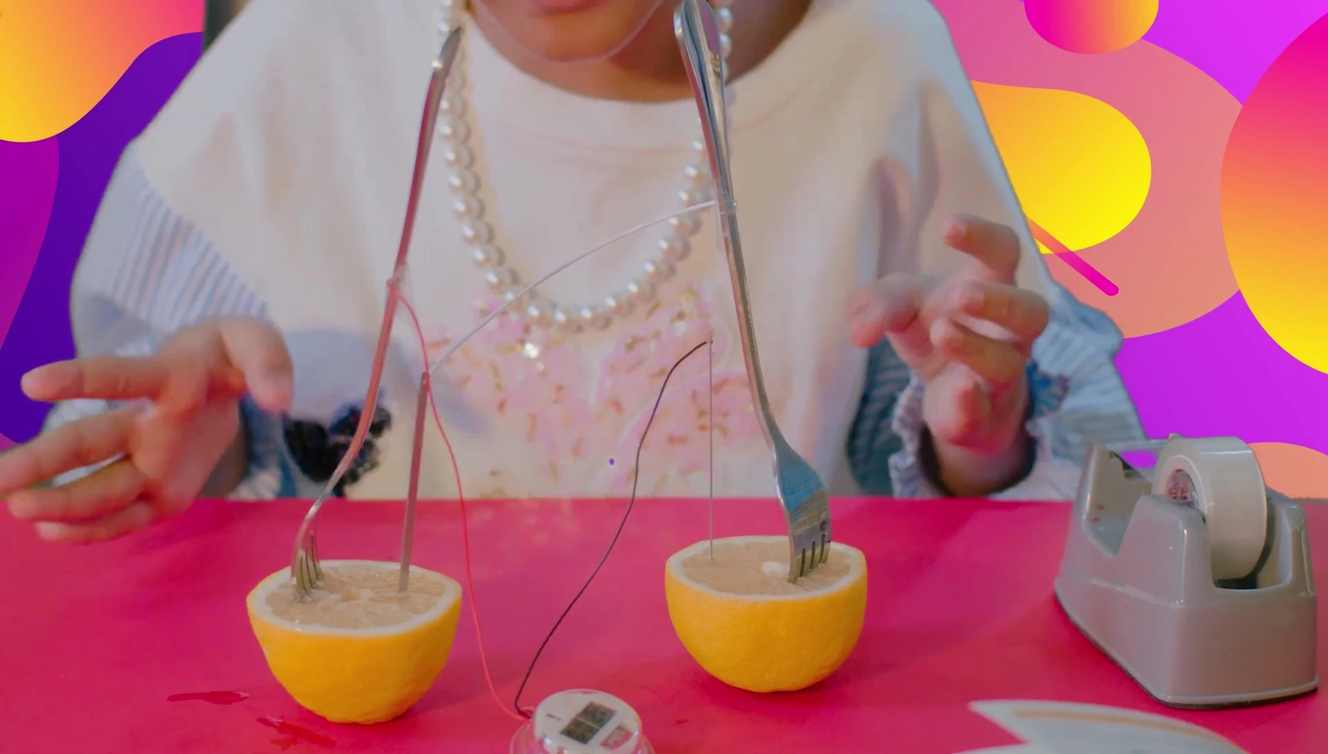 Successful fruit battery experiment