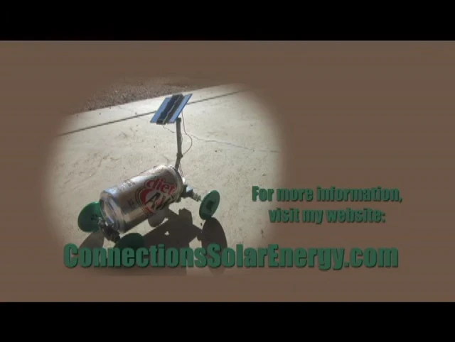 Overall shot of the solar-powered vehicle, emphasizing its functionality.