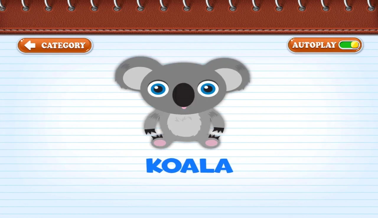Flashcard displaying a different object or concept