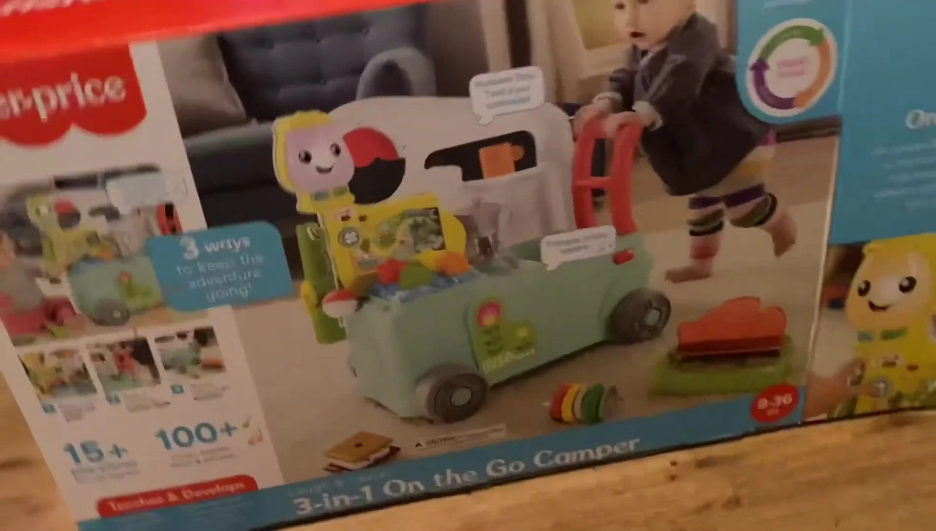 Final shot of the child interacting with the assembled camper.