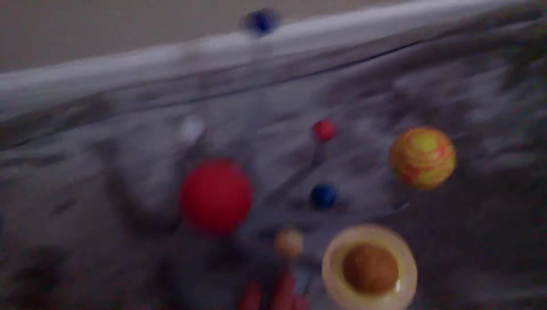 The completed Solar System Planetarium, showing the glowing planets.