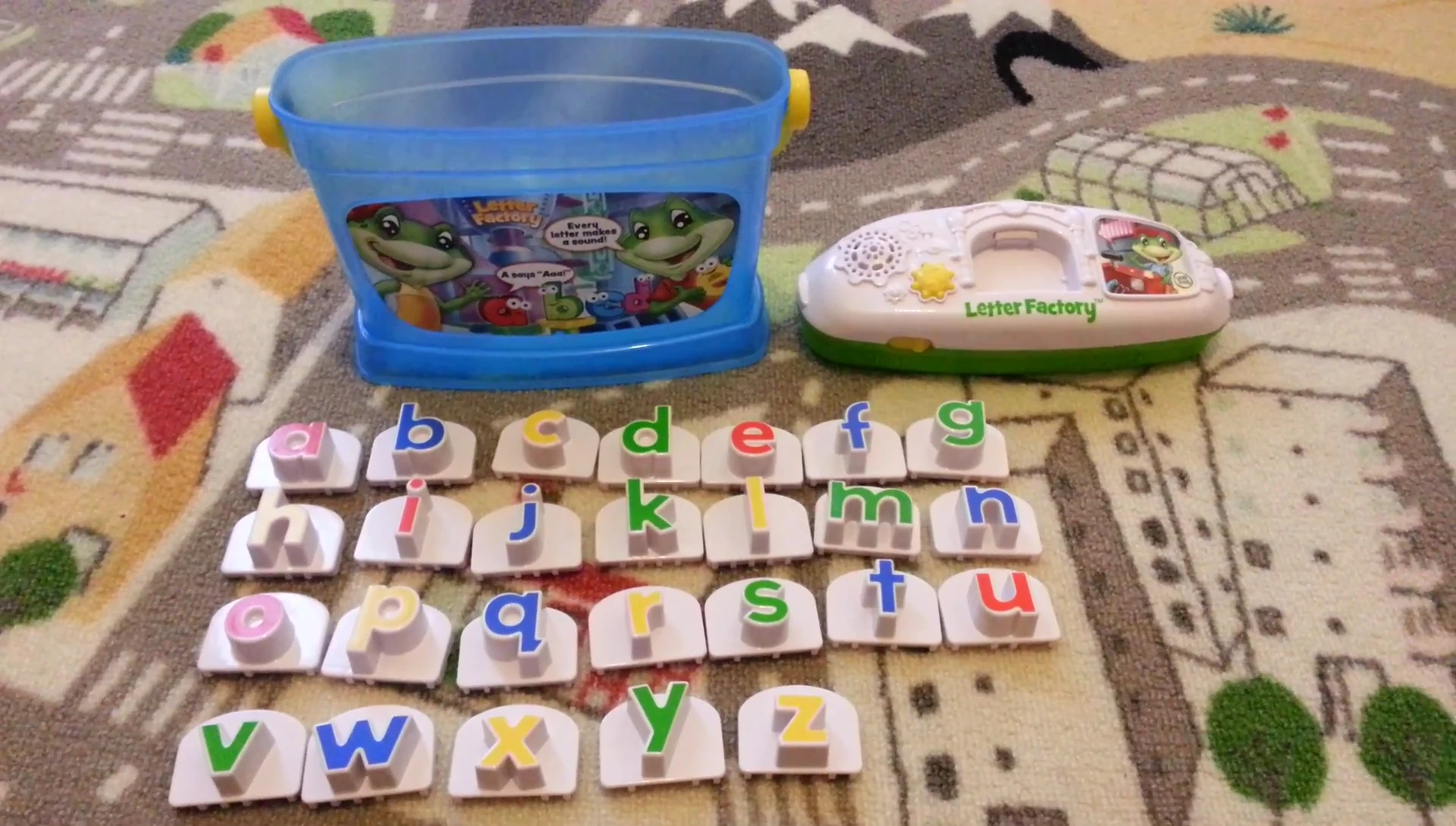 The video continues with the remaining letters, T through Z.