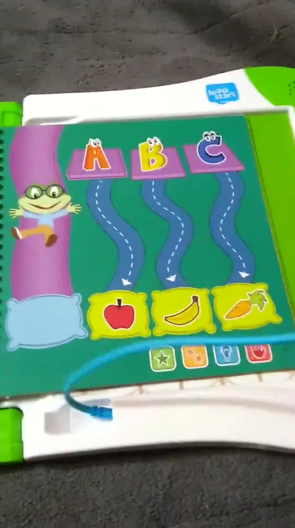 The pen pointing at interactive elements on the page.
