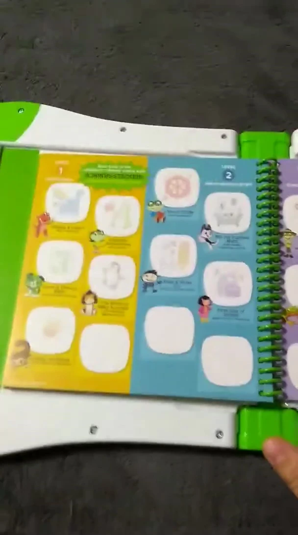 The back of the book, showing the sticker chart reward system.