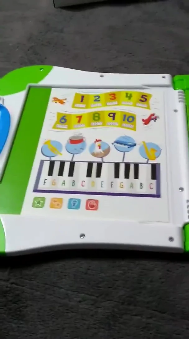 Close-up of the LeapStart case, showing its compact design and the slots for the book.
