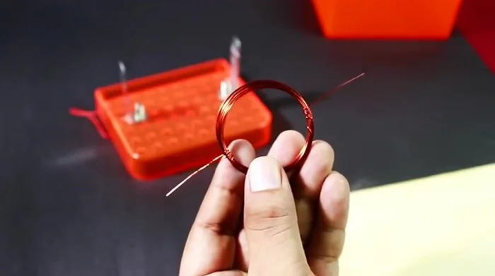 Connect the coil to the battery and stands.
