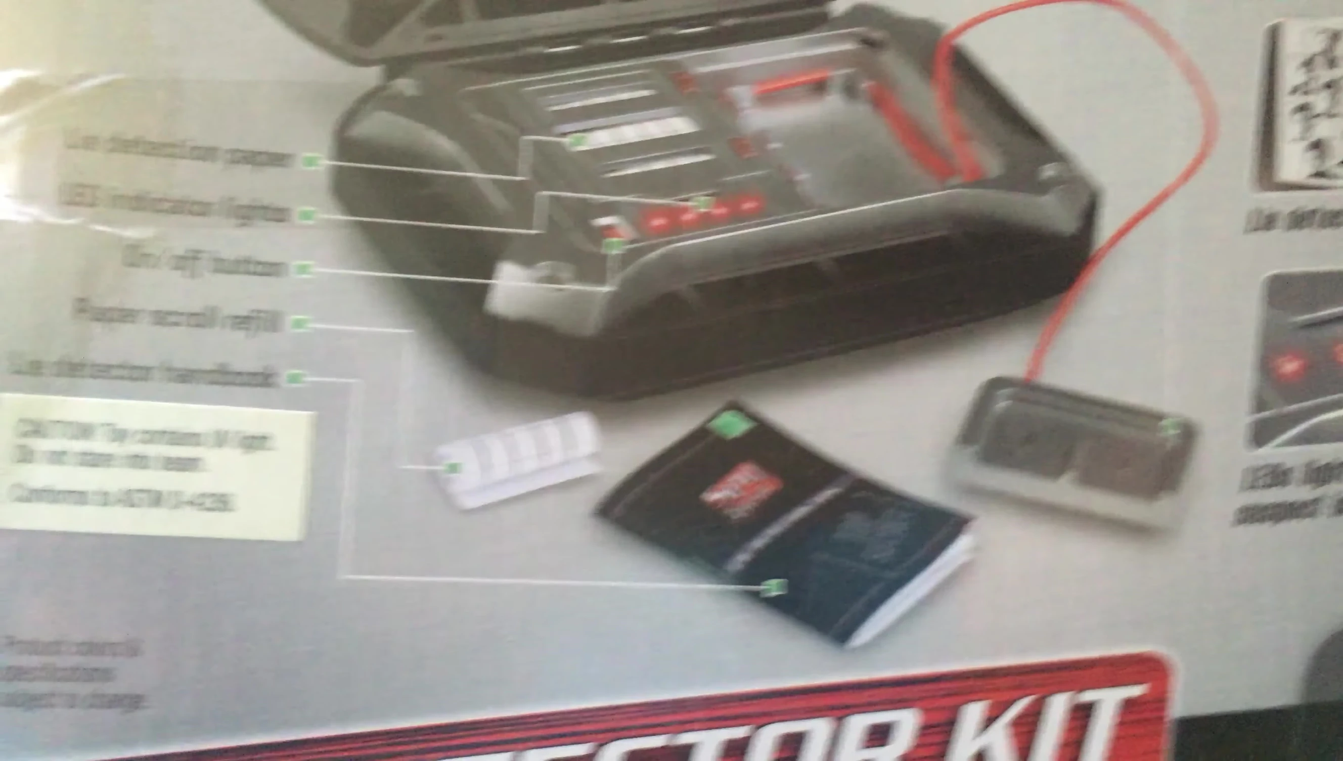 Close-up of the lie detector device