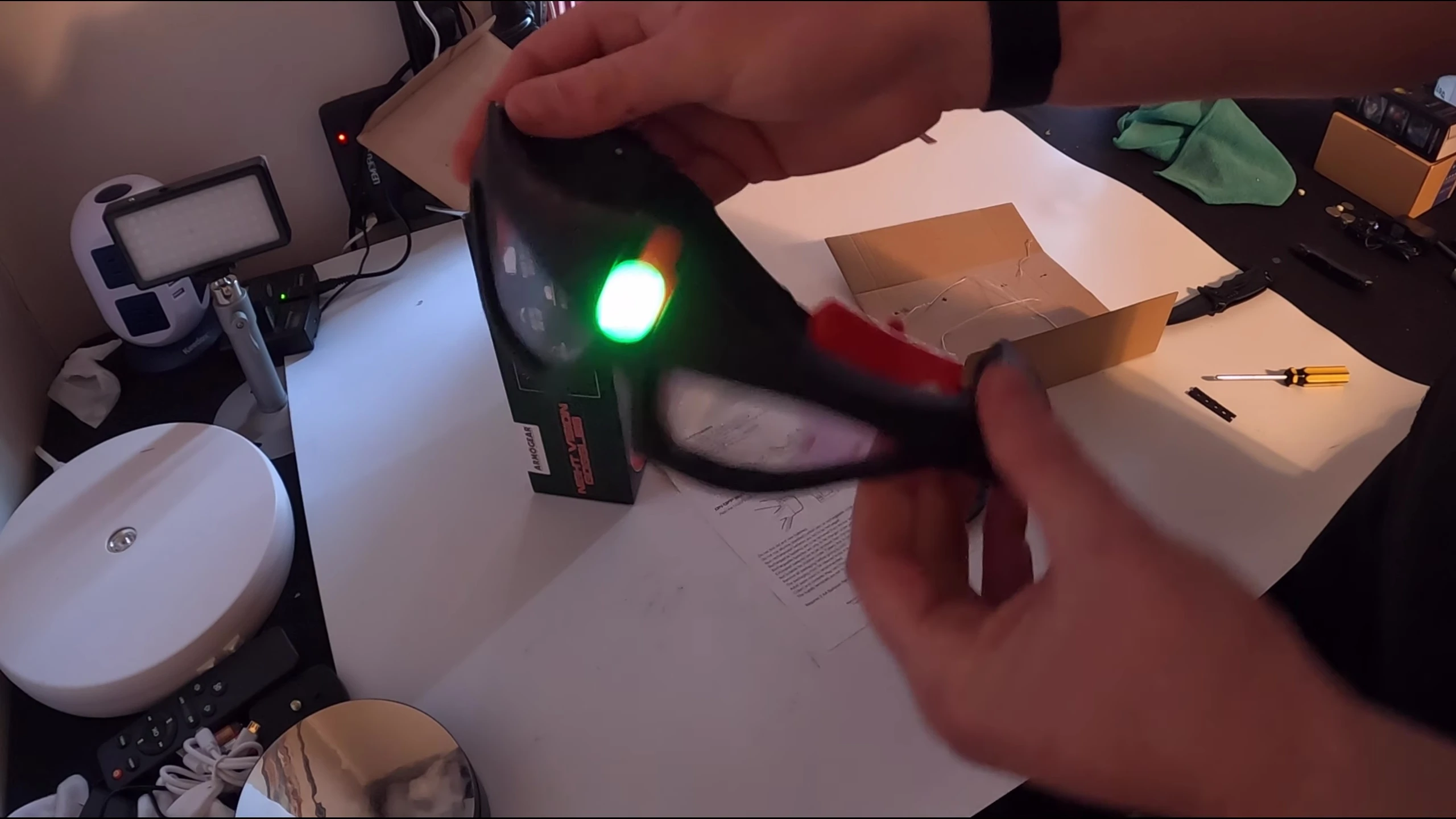 A wide shot of the goggles, highlighting their appeal