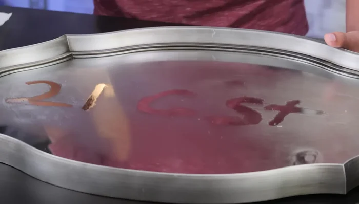 The message will be revealed when the mirror steams up; wash it off afterward.