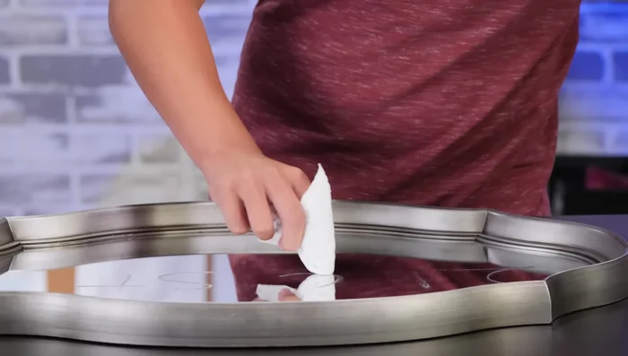 The message will be revealed when the mirror steams up; wash it off afterward.