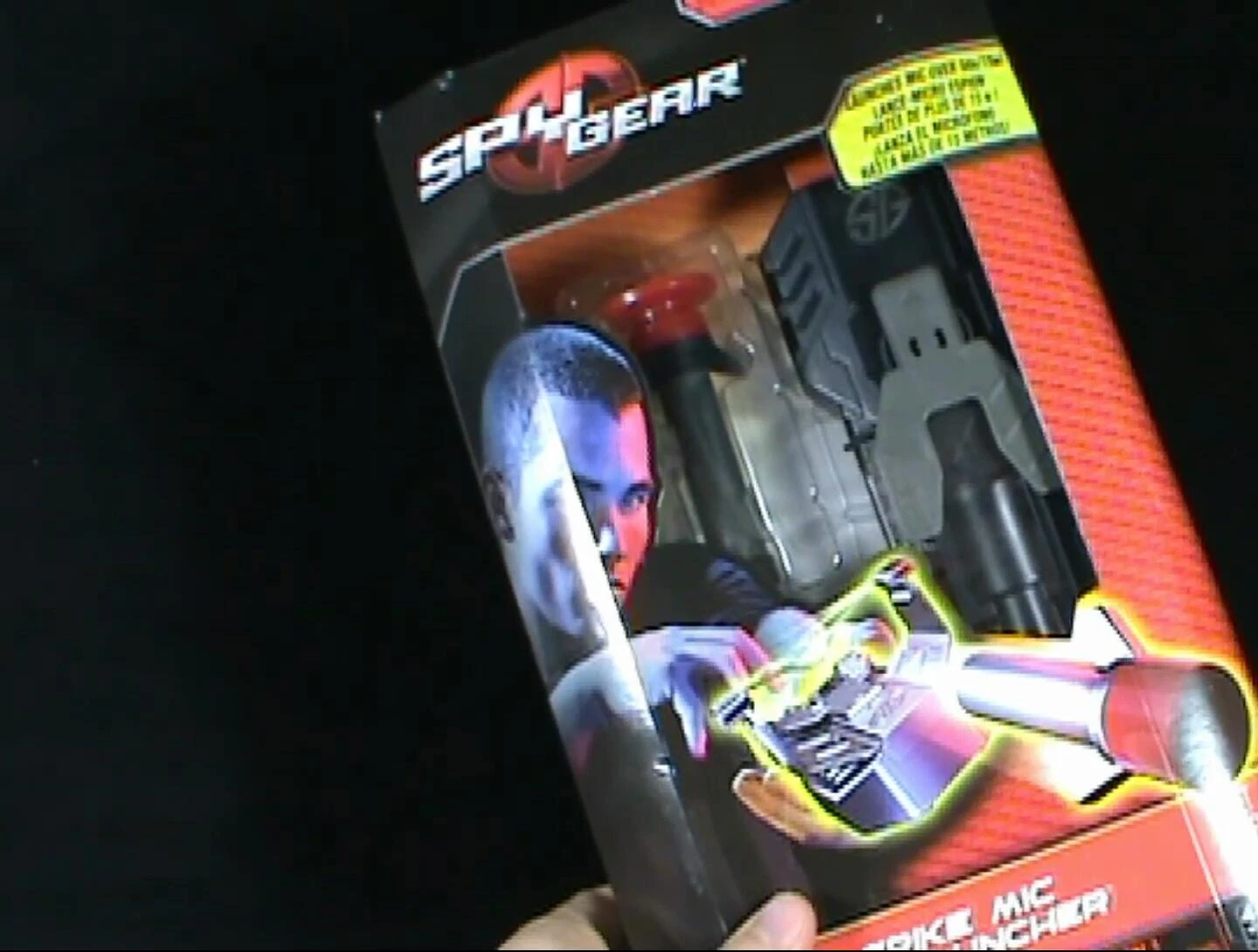 Close-up on the package art showing the launching mechanism.