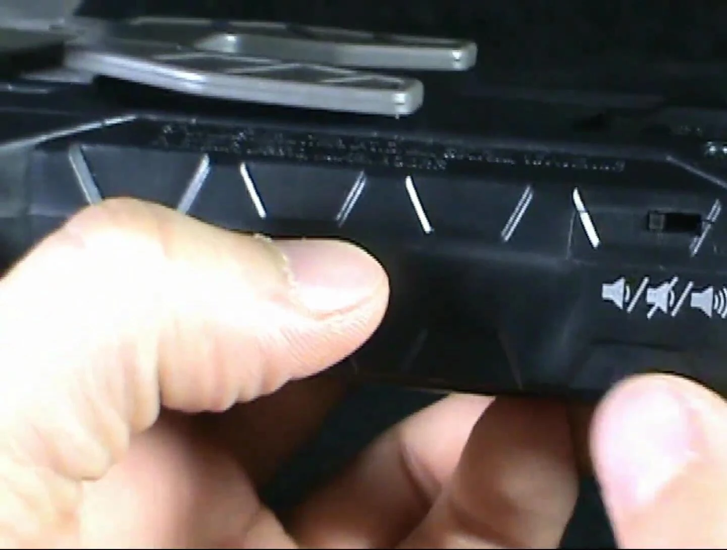 Volume control on the launcher.