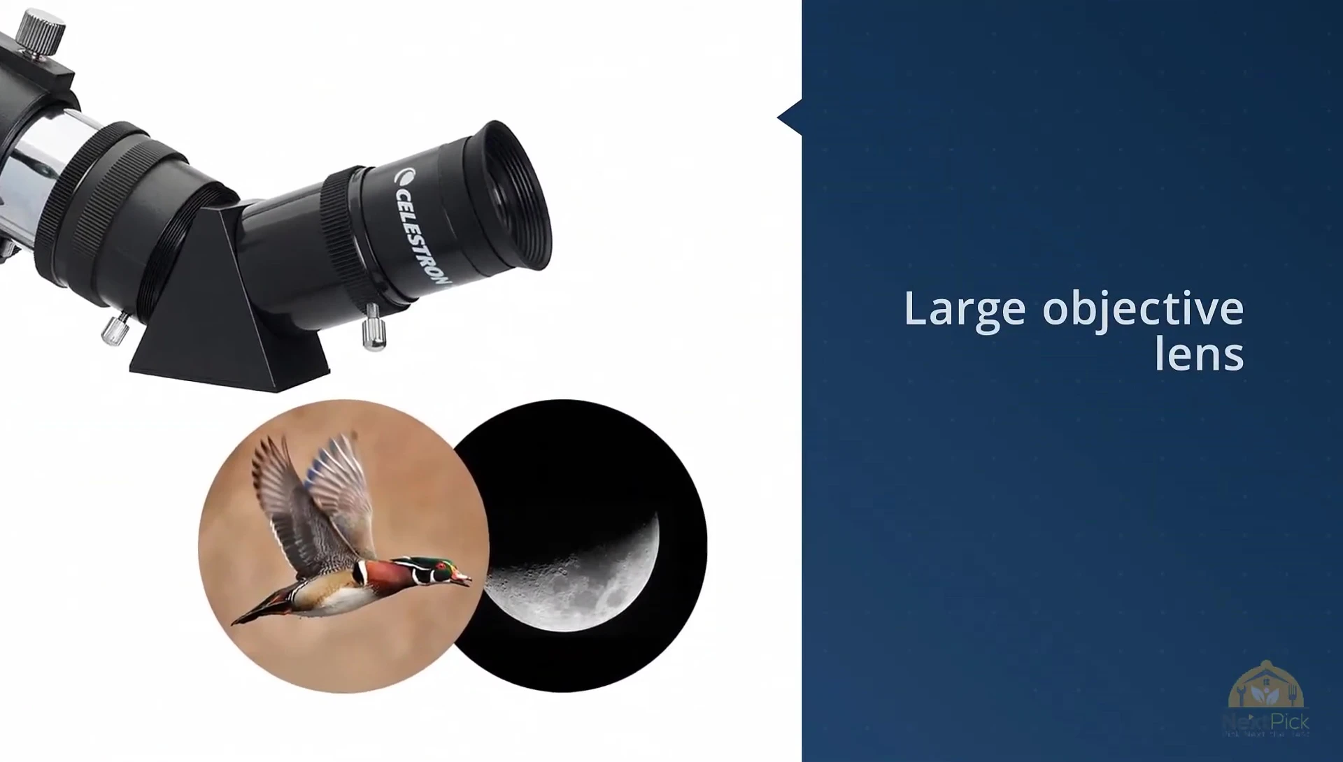 Close-up showcasing the eyepieces of the Celestron telescope