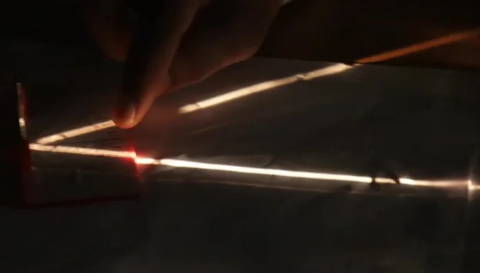 Observe and measure the angles of incidence and reflection to verify the law of reflection.