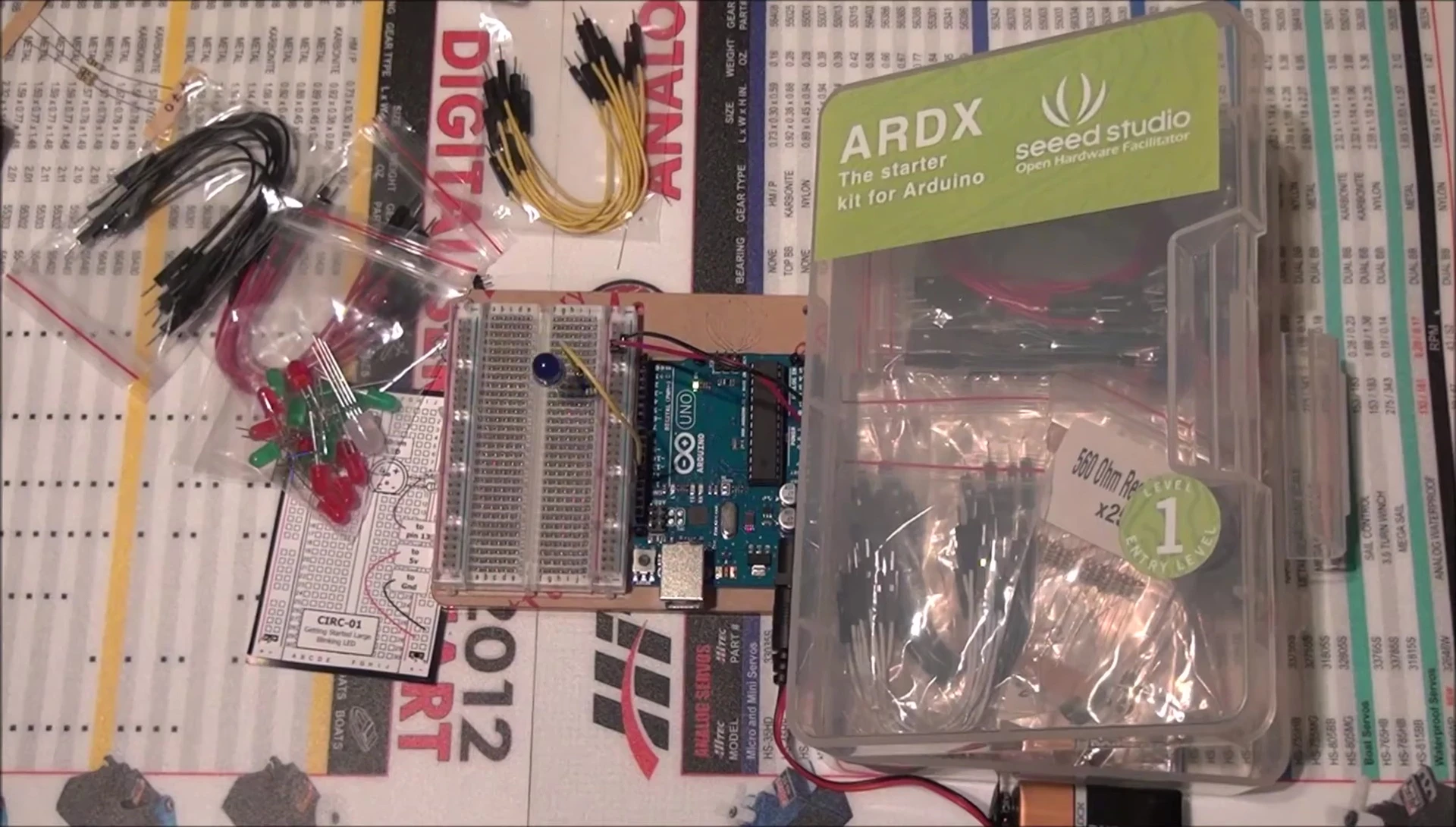 Overview shot of all the kit components