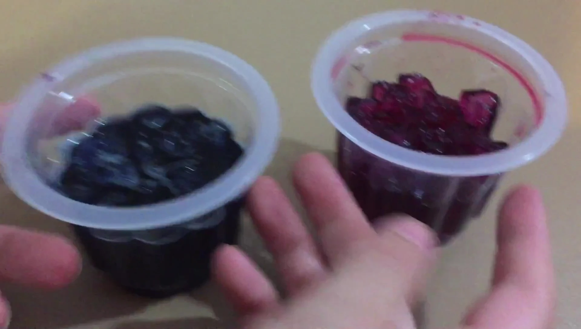 The crystal growth after an hour