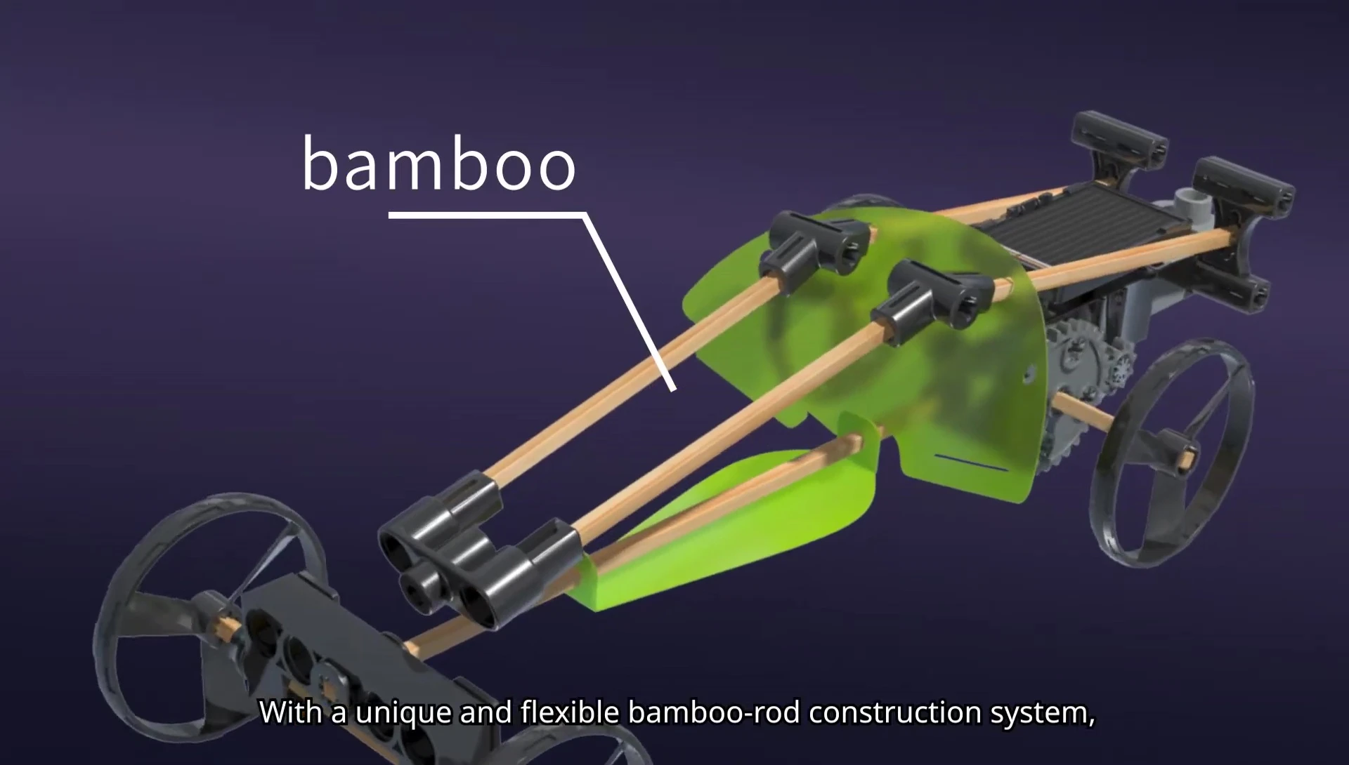 Showcasing the flexible bamboo rod construction system