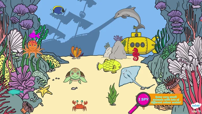 Identify very small animals with many different colors and patterns on their scales.