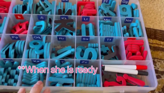 Use letter cards to guide spelling of simple words.