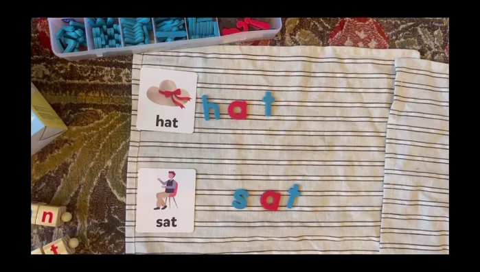 Progress to independent word writing using pictures as prompts.