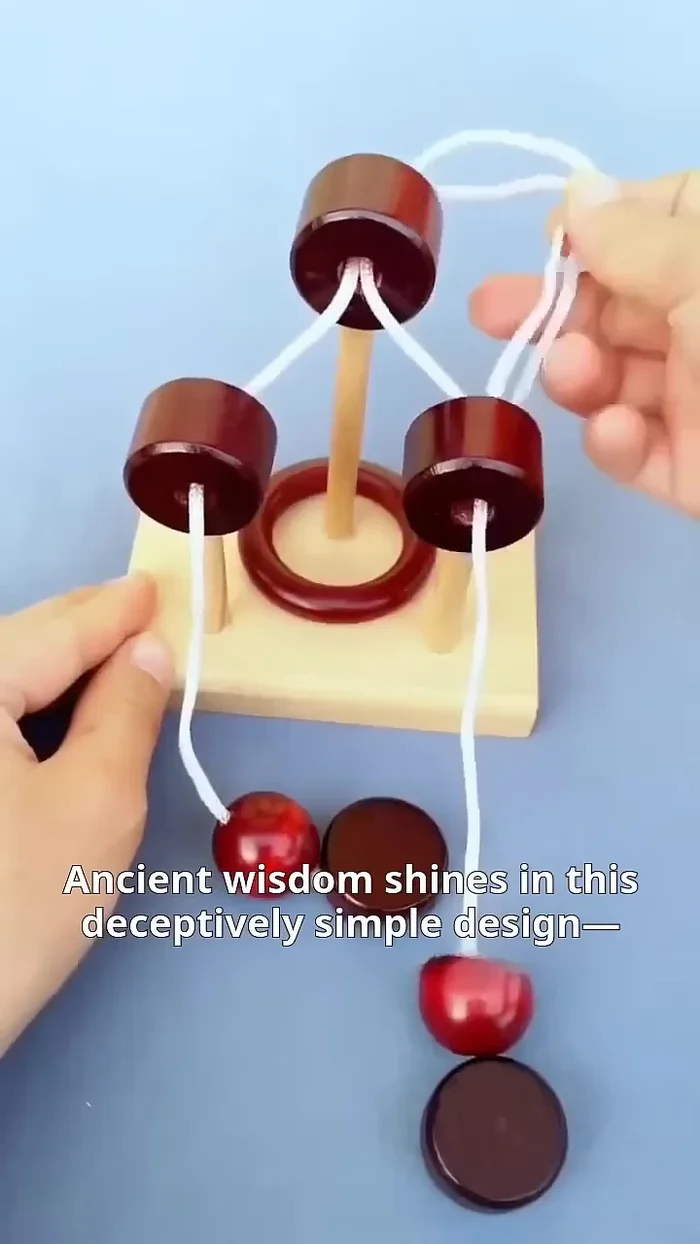 Pull the knot back behind the pillar.