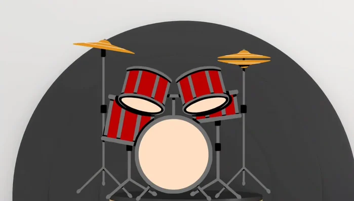 Tambourine: Small drum with jingles; shake or hit it to make rhythms.