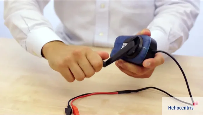 Alternatively, use the hand generator to produce electricity.