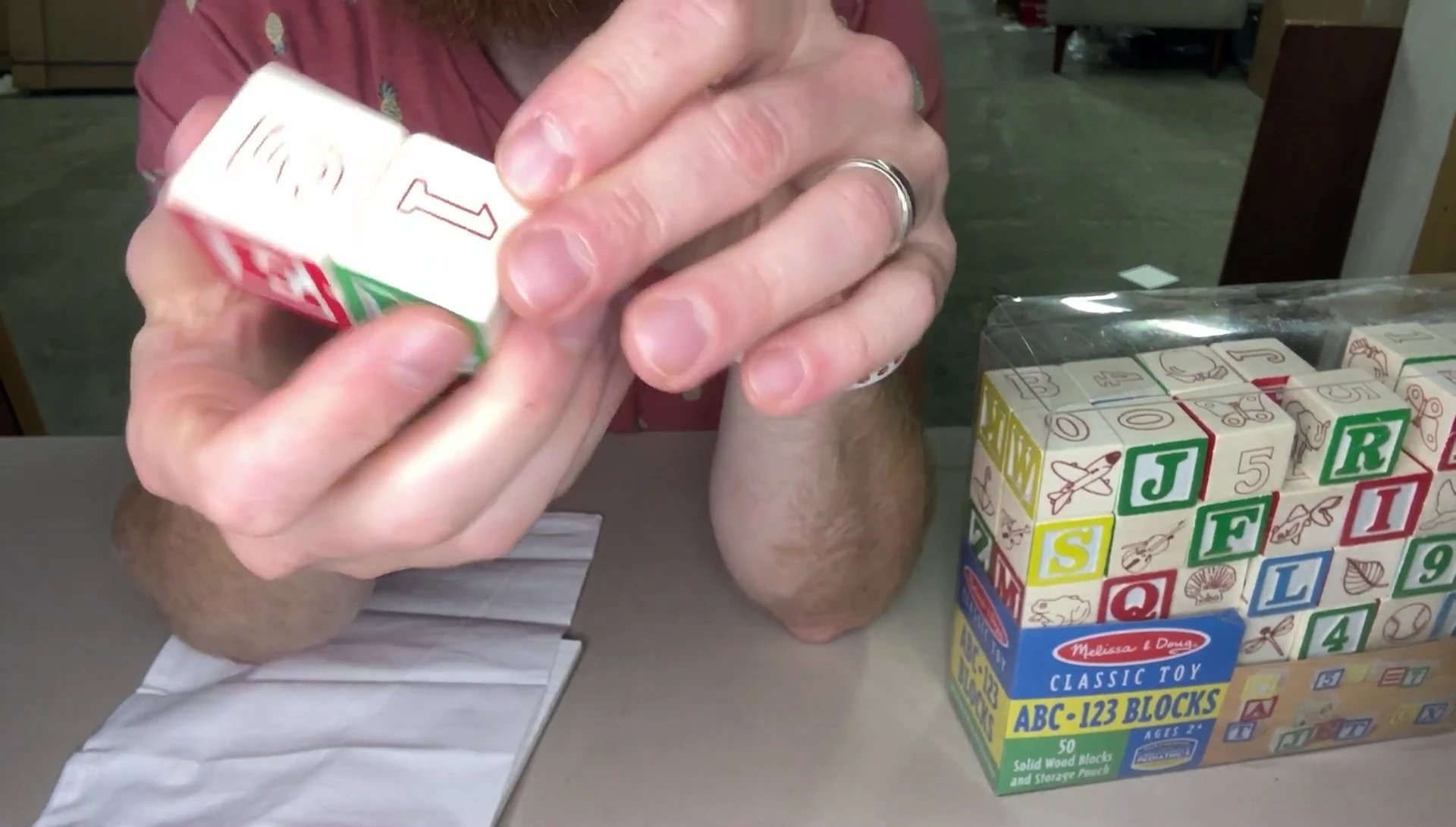 A block showing letters and numbers.