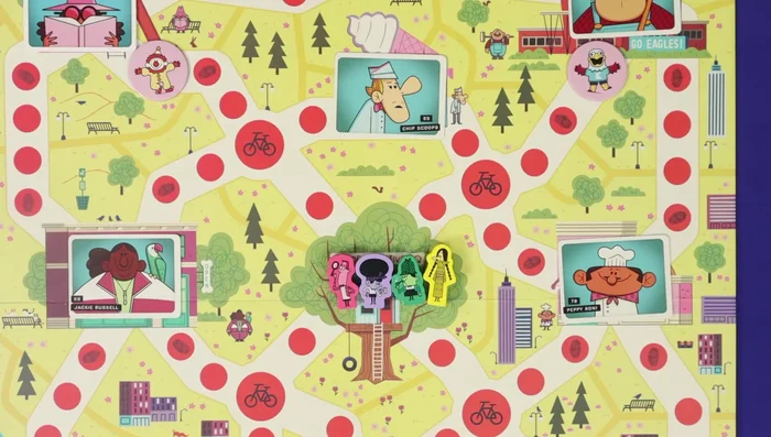 If you land on a bicycle, you can move to any other space on the board.