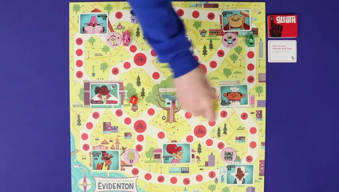 If you land on a bicycle, you can move to any other space on the board.