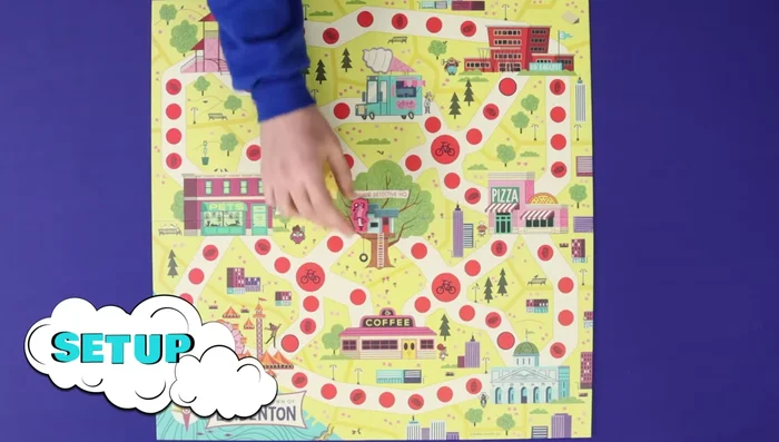 Shuffle the sleuth cards and place them near the board. Give each player a pen/pencil, a notepad page, and ensure they can see the suspect boards.