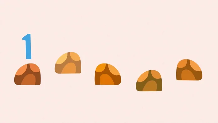 Counting practice: Finding and counting lost chicks (1-5). Another real-world scenario to practice counting.