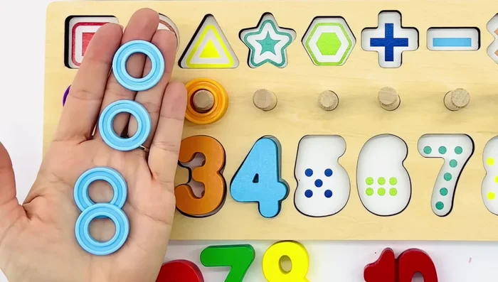 Count four blue rings.