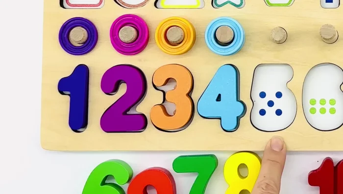 Count five blue rings.