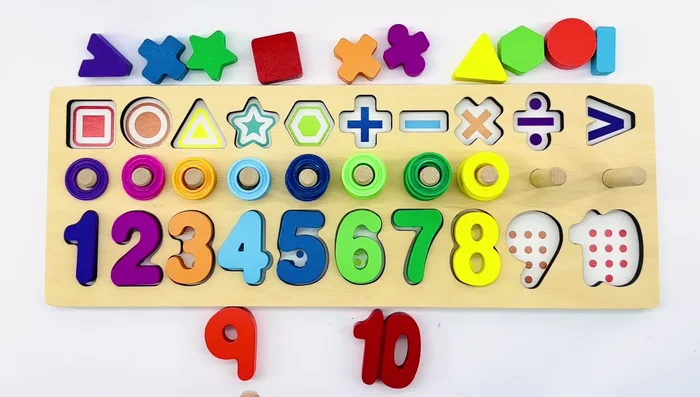 Count nine orange rings.