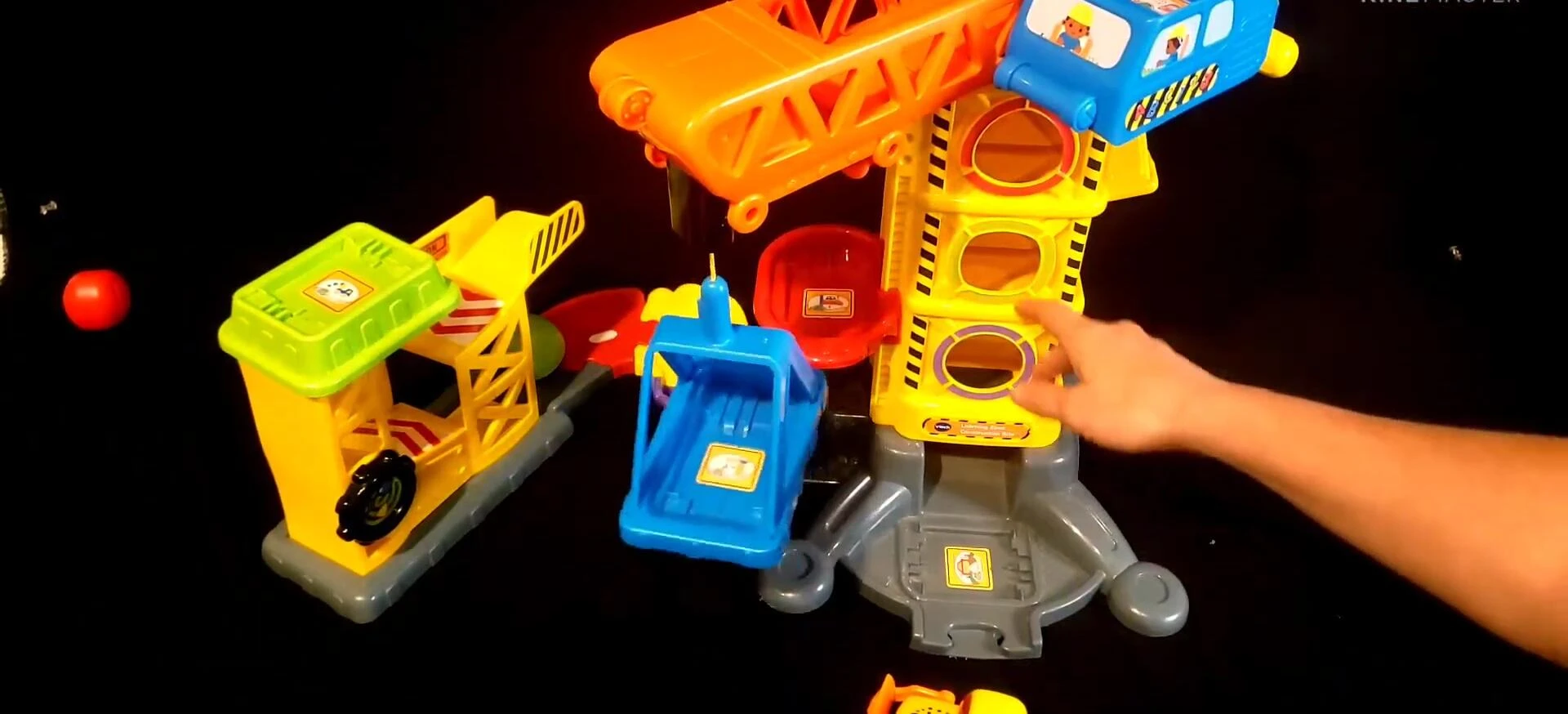 The surface of the playset demonstrating its ease of cleaning.