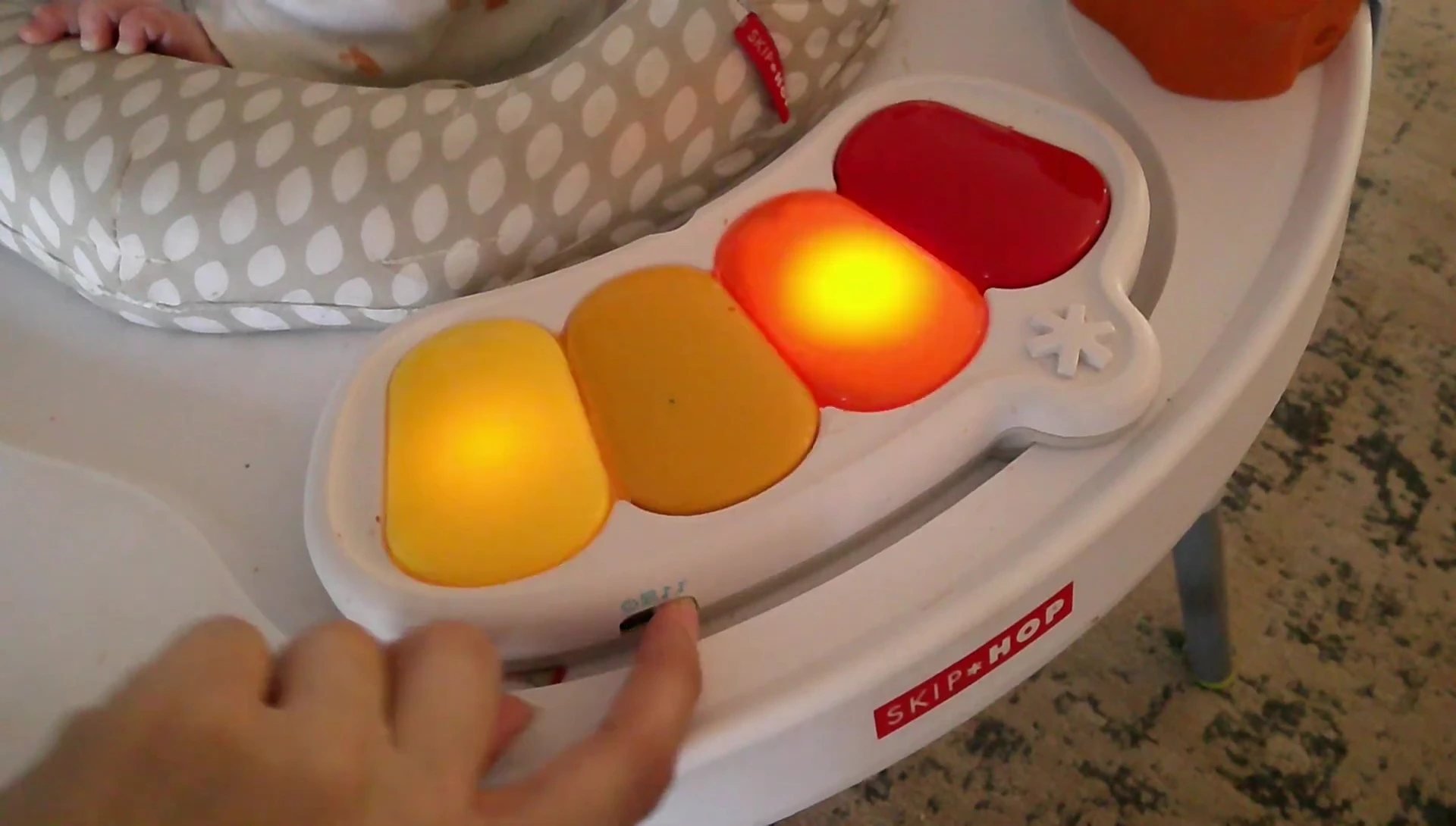 Piano in different positions for hand and feet play