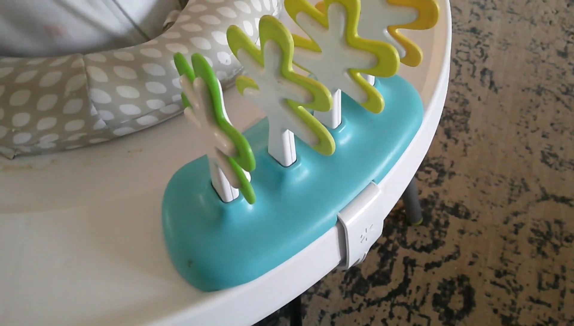 Close-up of the various clip-on toys