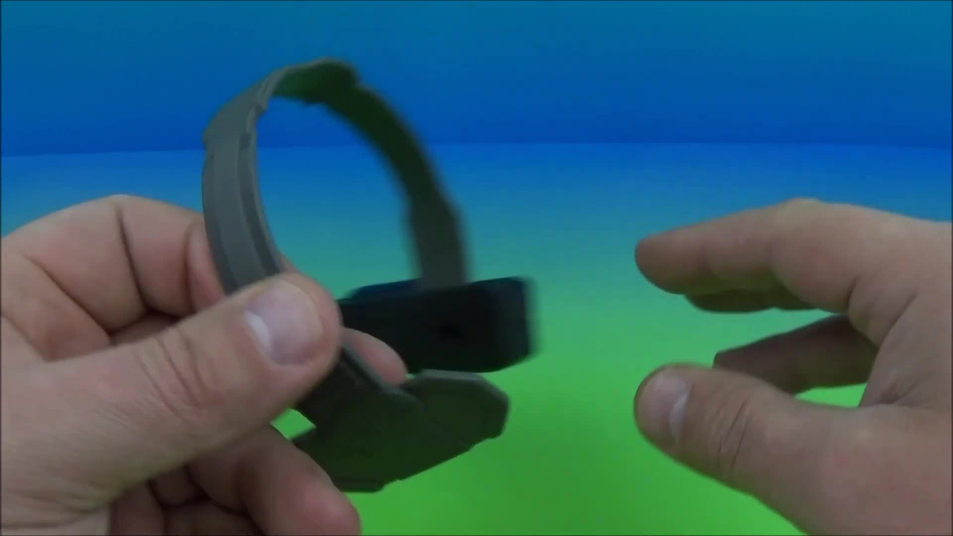 Close-up of the Spy Night Vision Headset, showcasing its flexible headpiece.