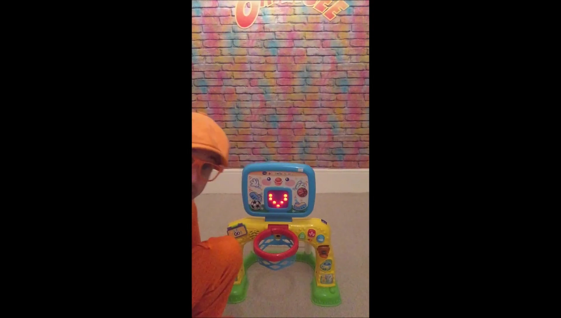 Screenshot of the toy's screen displaying a message to the user.