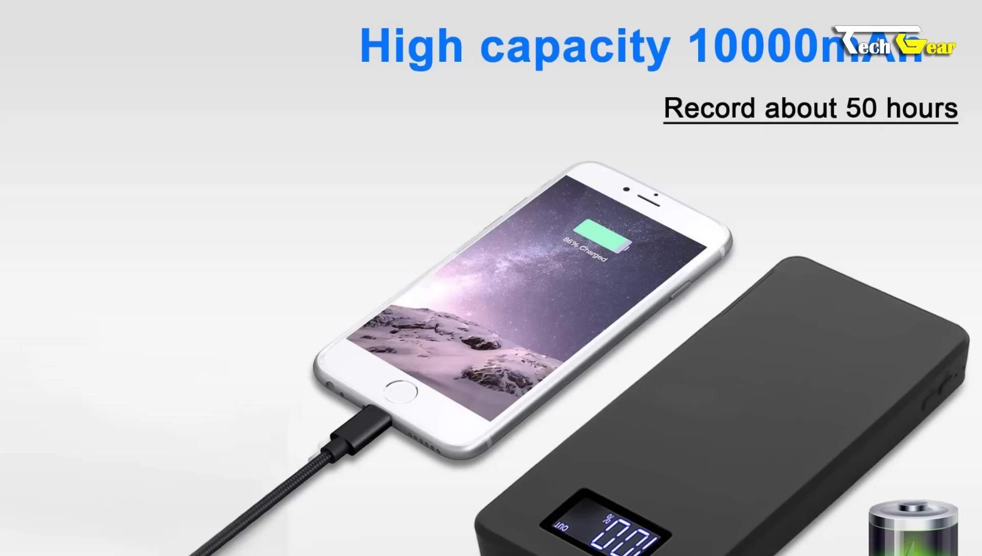 Showcasing the power bank feature