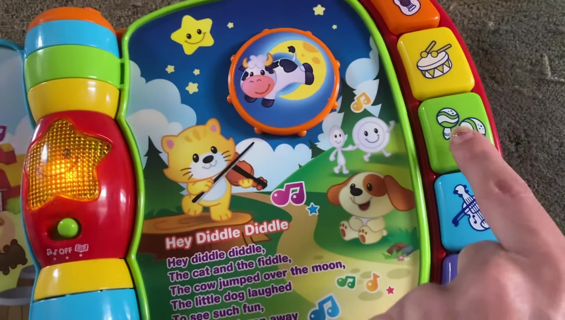 The book displaying different colors