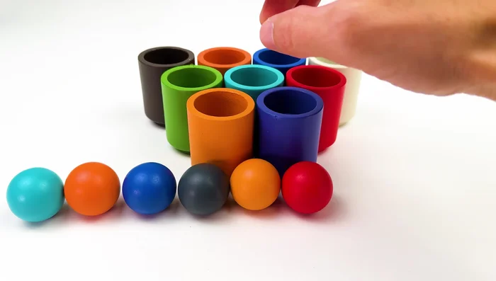 Match the pieces to the number nine.