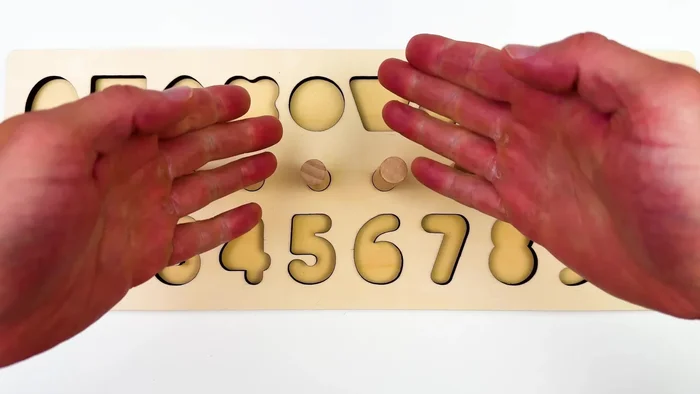 Match the pieces to the number one.