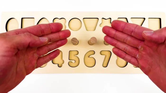 Match the pieces to the number one.